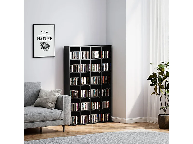 Etagère 24 compartiments ajustables PICASS noire