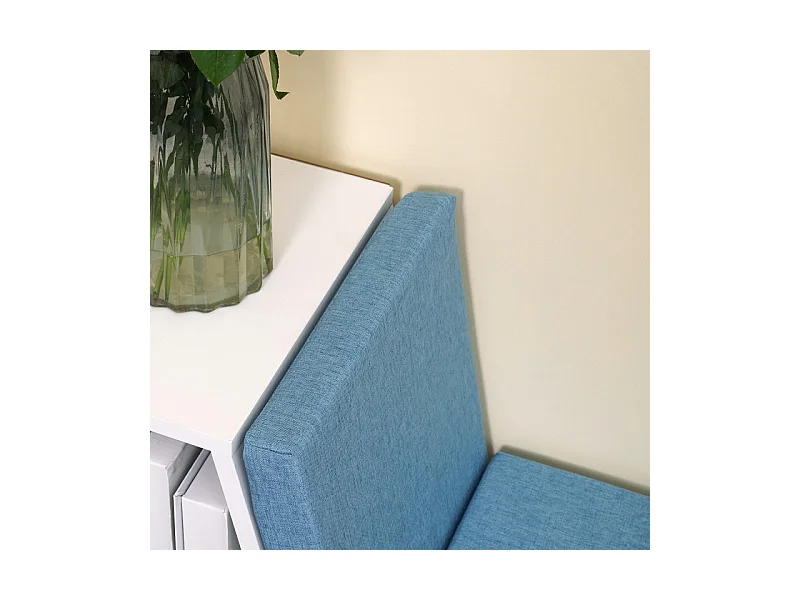 Bibliothèque Banc 2 en 1 JACADI bleu chiné et blanc