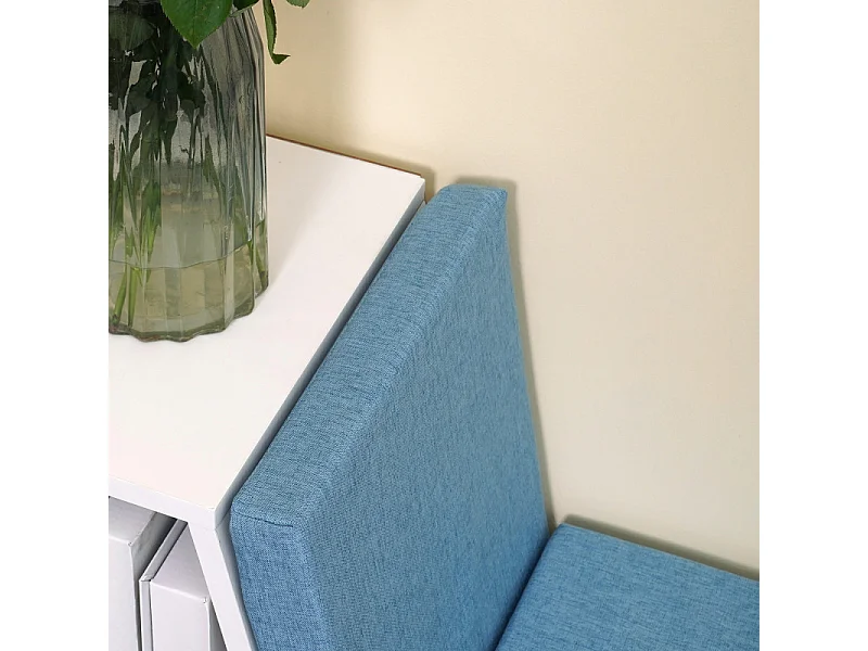 Bibliothèque Banc 2 en 1 JACADI bleu chiné et blanc