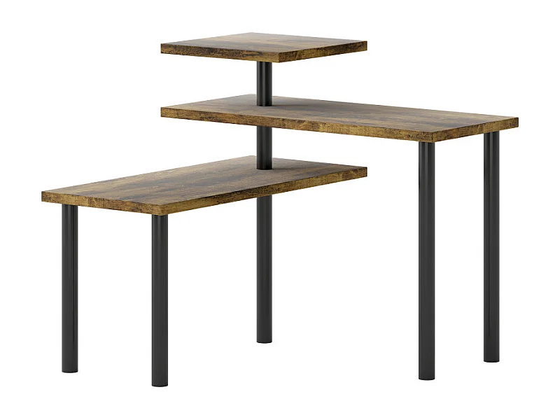 Etagère de cuisine à poser modulable HELVA marron et noir