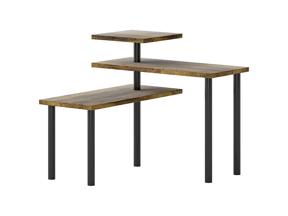 Etagère de cuisine à poser modulable HELVA marron et noir
