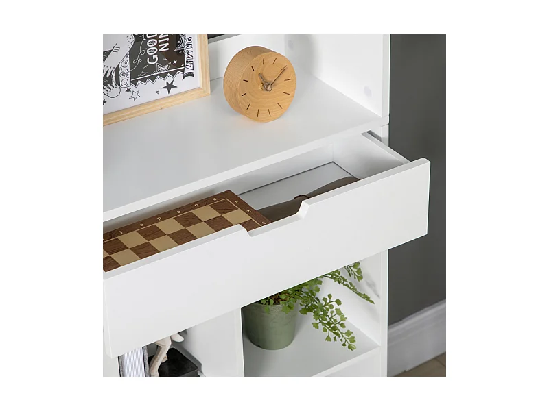 Bibliothèque étagère tiroir LAROK blanche