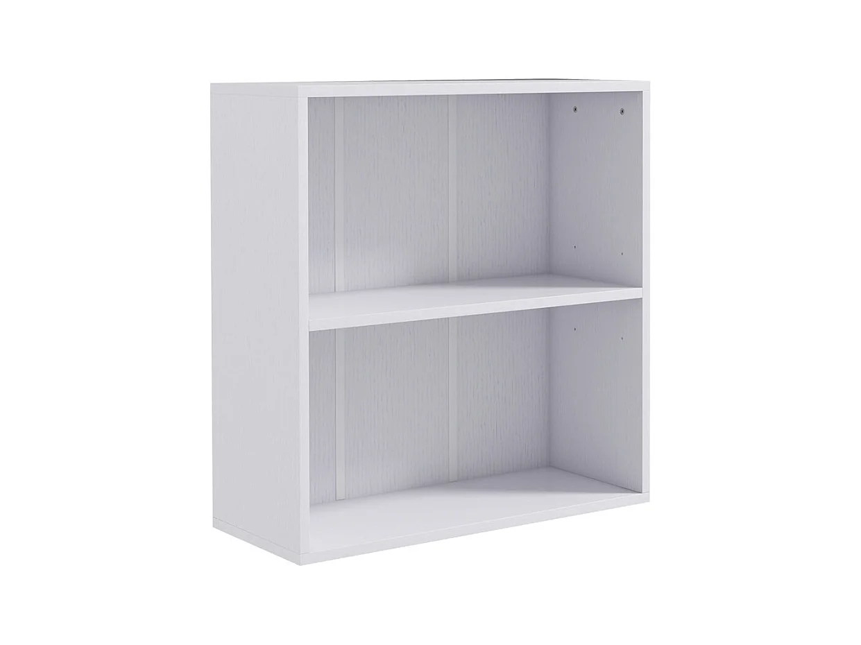 Bibliothèque cube 2 rangements BALOU blanche