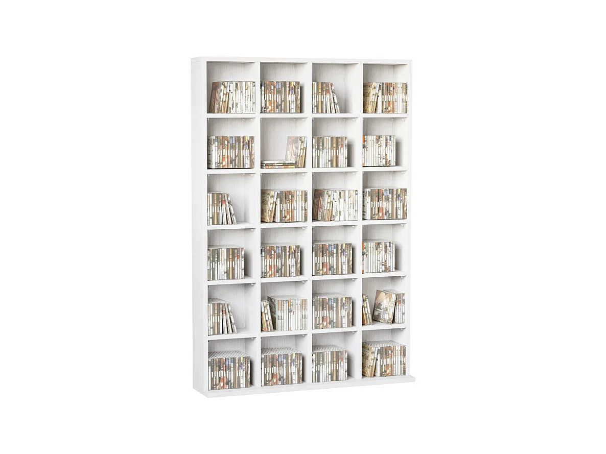 Etagère 24 compartiments ajustables LAIGER blanche