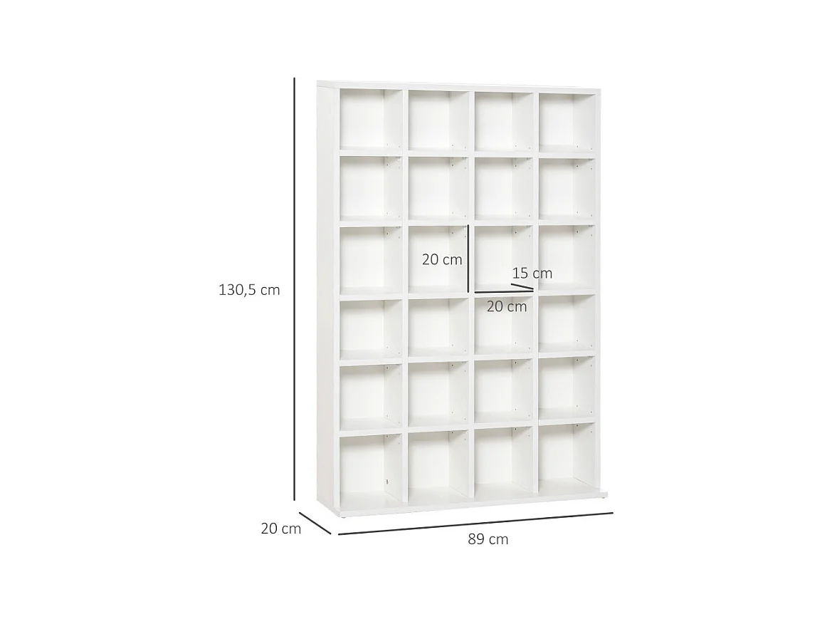 Etagère 24 compartiments ajustables LAIGER blanche