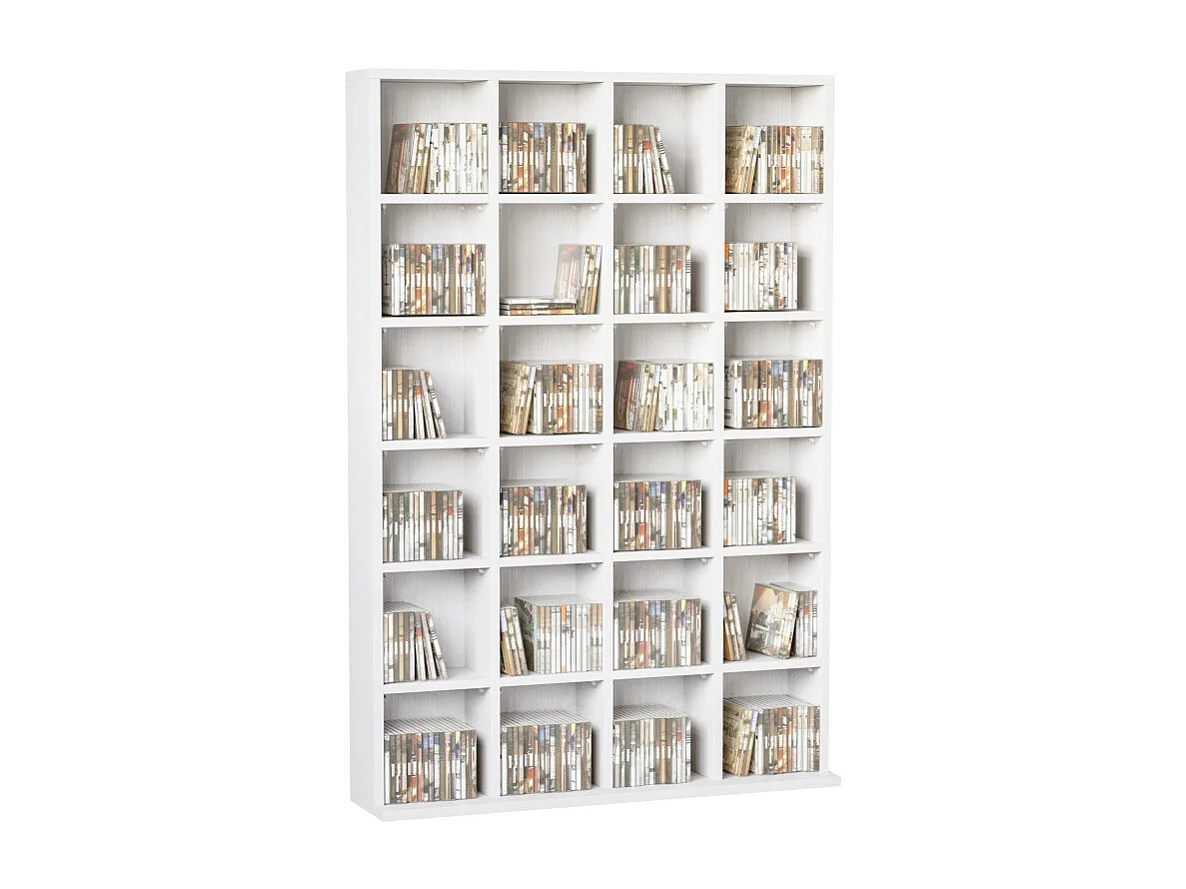 Etagère 24 compartiments ajustables LAIGER blanche