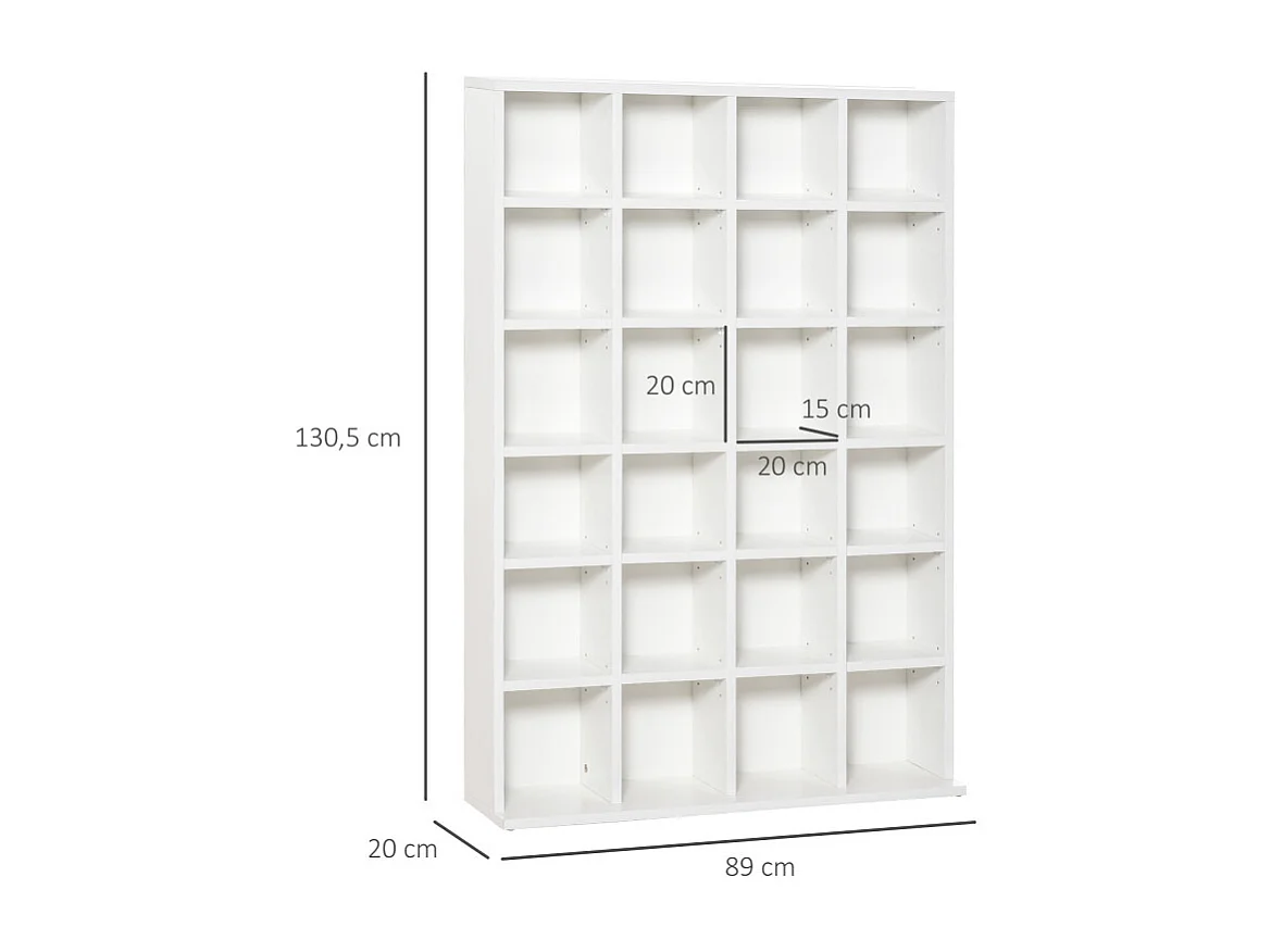 Etagère 24 compartiments ajustables LAIGER blanche