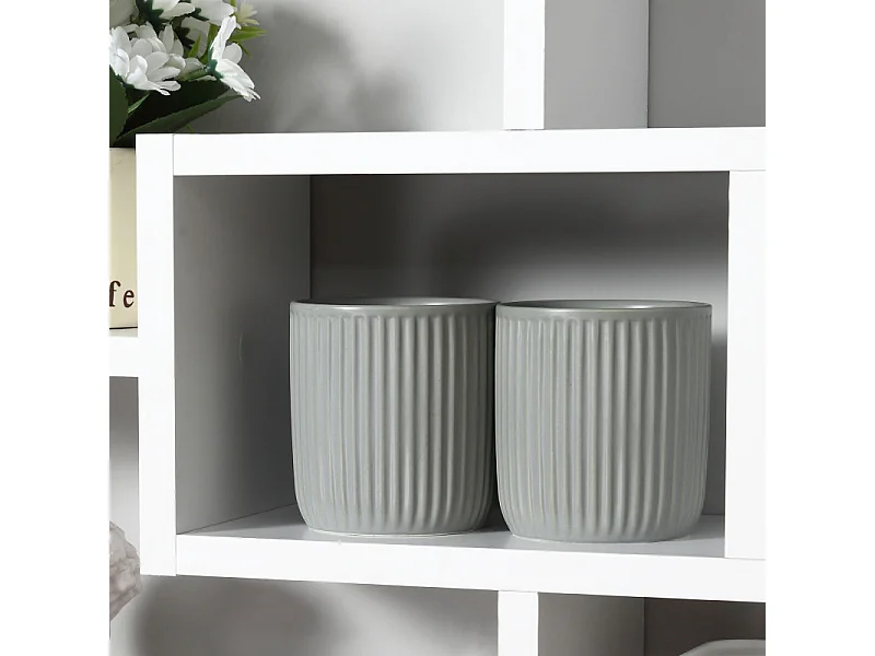 Etagère fixe ou murale 8 cubes ILAN blanche