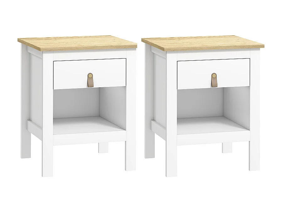 Lot de 2 tables de chevets LAVIA blanc
