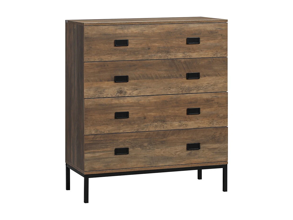 Commode 4 tiroirs JACKSON effet bois de manguier
