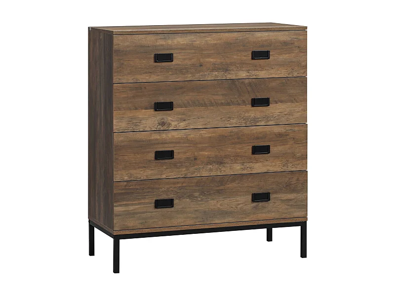 Commode 4 tiroirs JACKSON effet bois de manguier