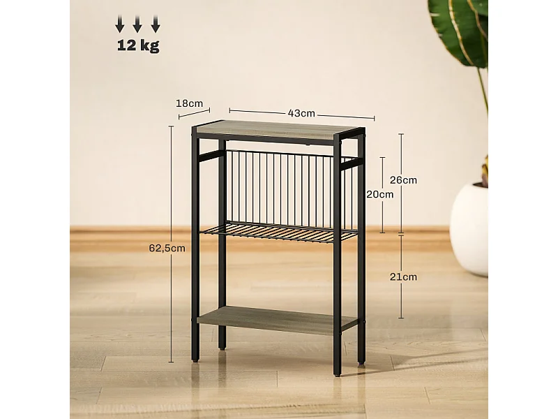 Bout de canapé table d’appoint MOZA gris