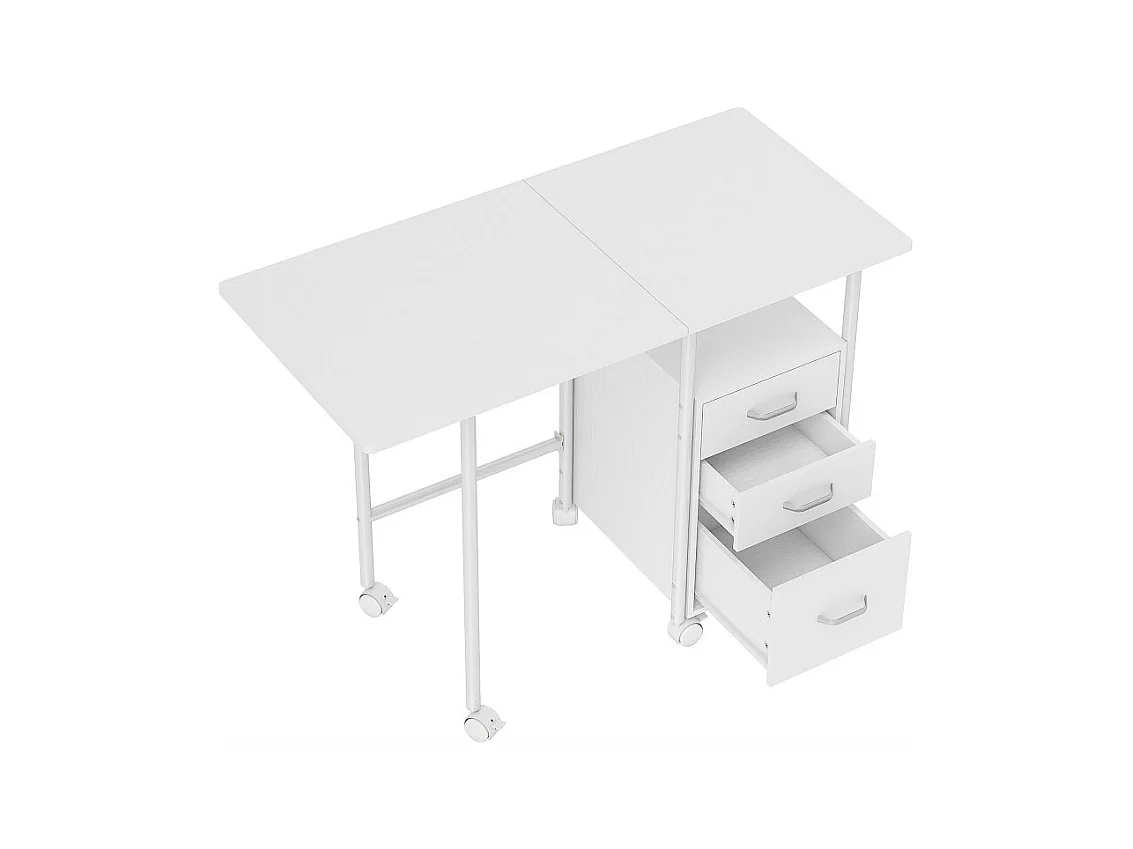 Station informatique bureau BENZO blanche