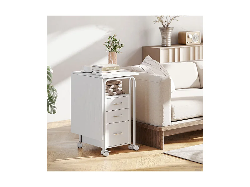 Station informatique bureau BENZO blanche