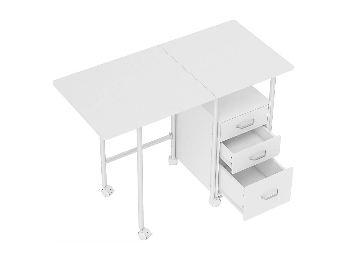 Station informatique bureau BENZO blanche