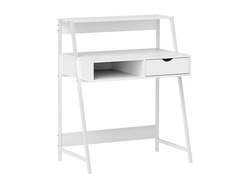 Bureau secrétaire multi-rangement MELYA blanc