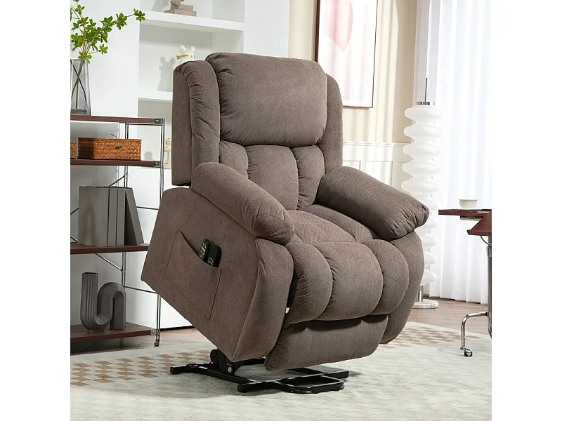 Fauteuil releveur massant inclinable DONATELLA marron
