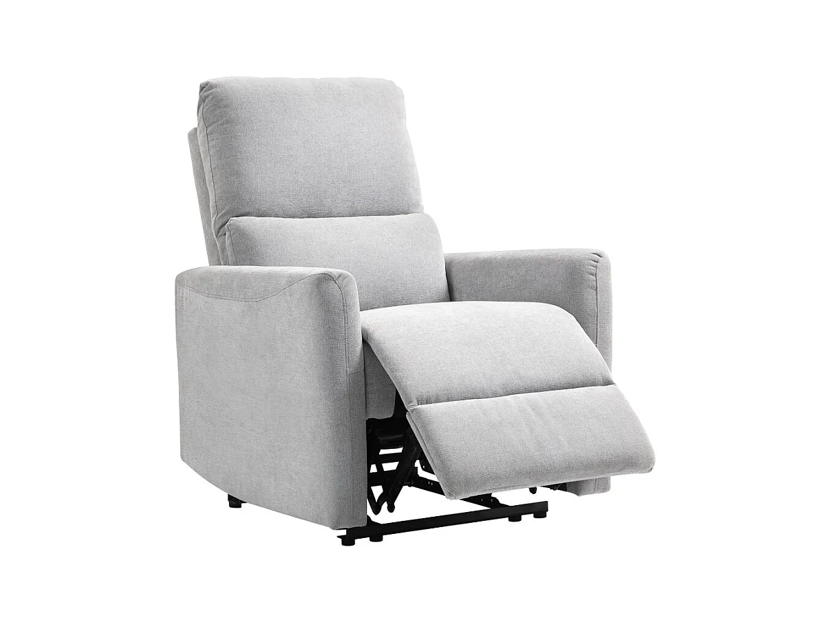 Fauteuil de relaxation inclinable ENZO lin gris clair