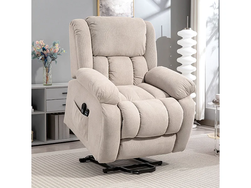 Fauteuil releveur massant inclinable ELEONORA beige