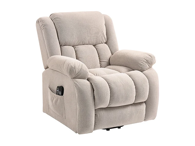 Fauteuil releveur massant inclinable ELEONORA beige