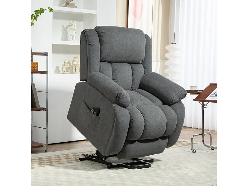Fauteuil releveur massant chauffant LORENZO gris