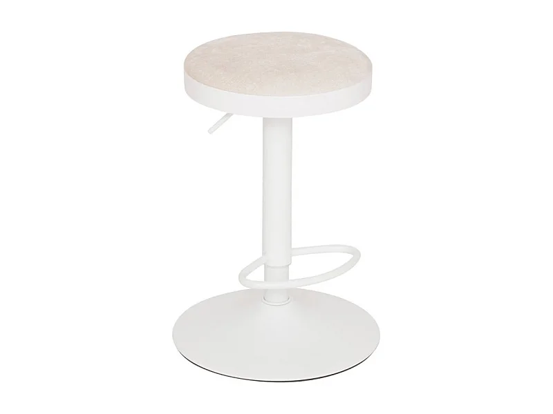 Lot de 2 Tabourets de Bar "Isla" 60-76cm Ivoire