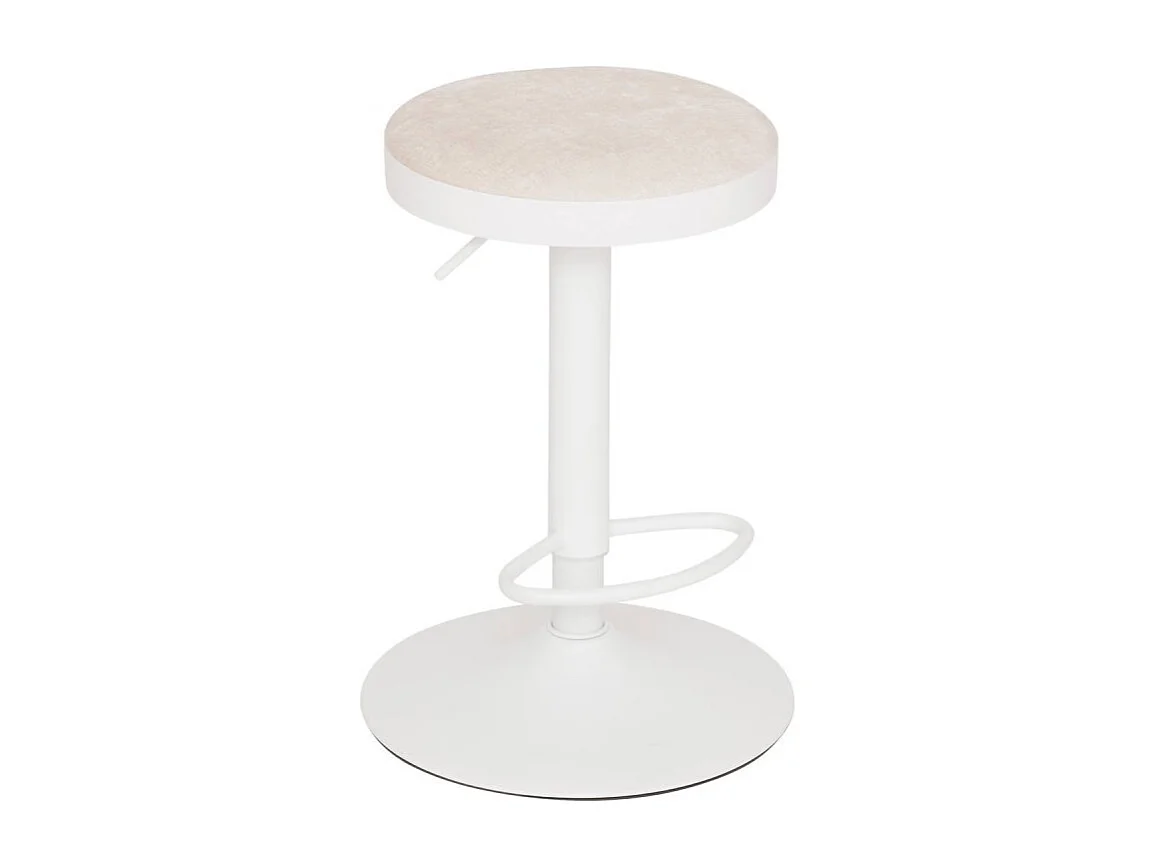 Lot de 2 Tabourets de Bar "Isla" 60-76cm Ivoire