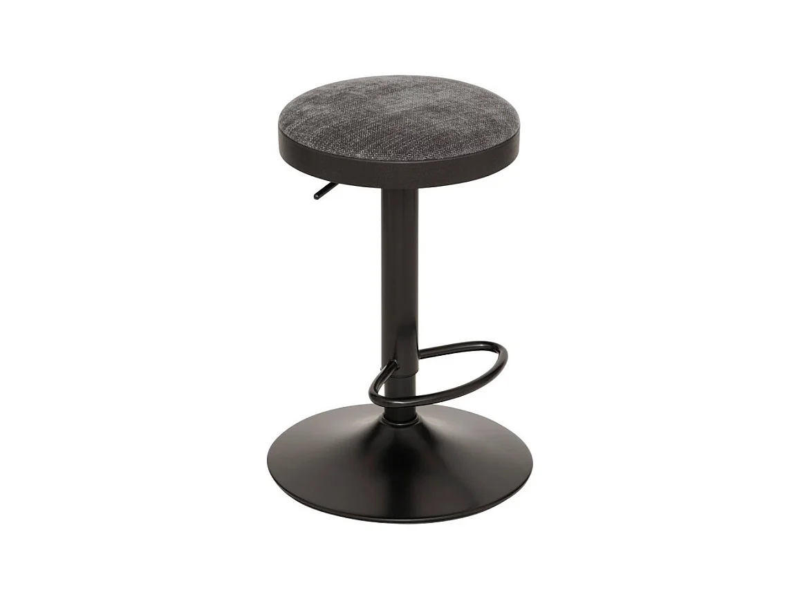 Tabouret de bar Ilsa ajustable noir et gris Atmosphera