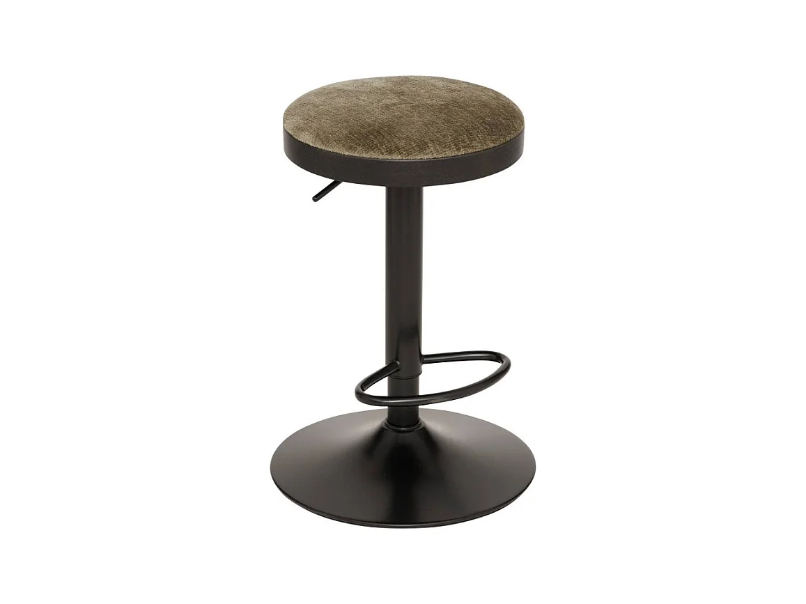 Tabouret de bar Ilsa ajustable noir et kaki Atmosphera
