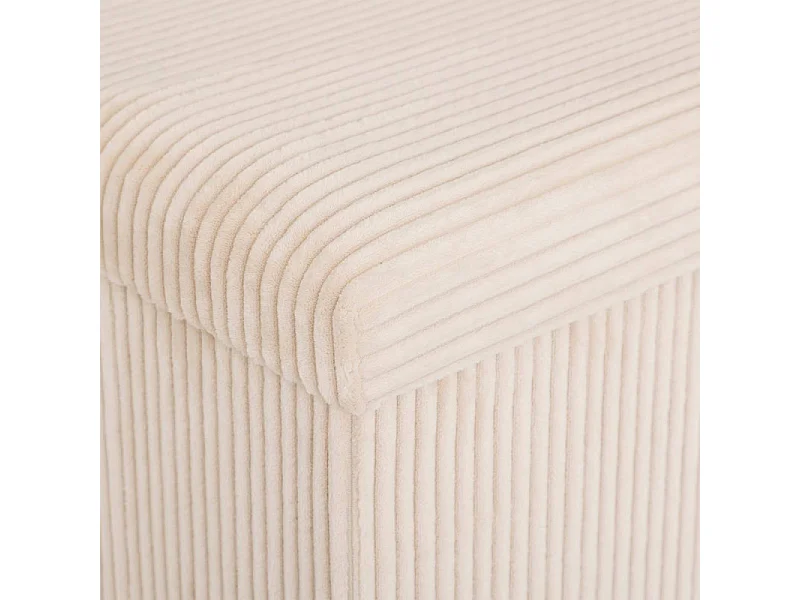 Pouf Pliant Coffre "Arum" 38cm Ivoire