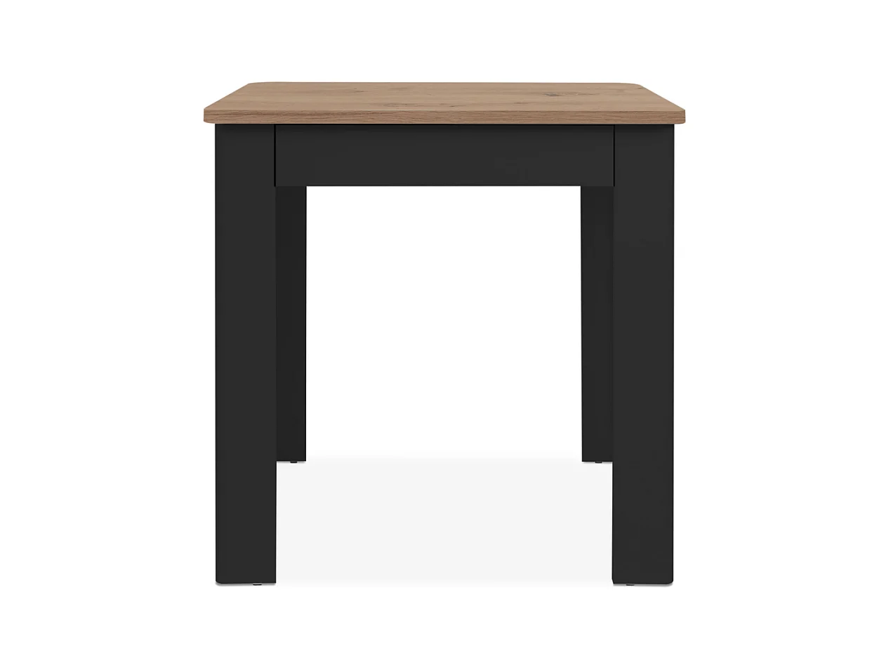 Table à manger carrée avec 1 tiroir sans poignée L80cm - OSLO