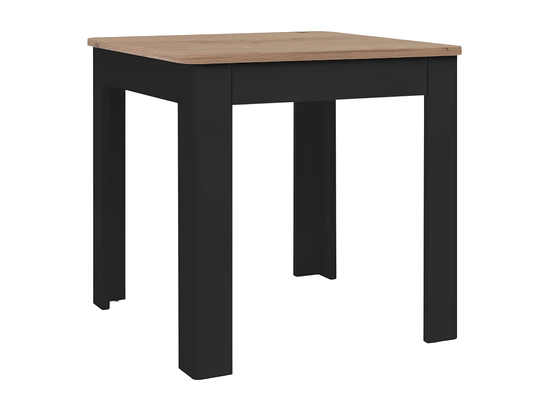 Eettafel met vierkant tafelblad van 80x80 cm en 1 opbergla - SKARA