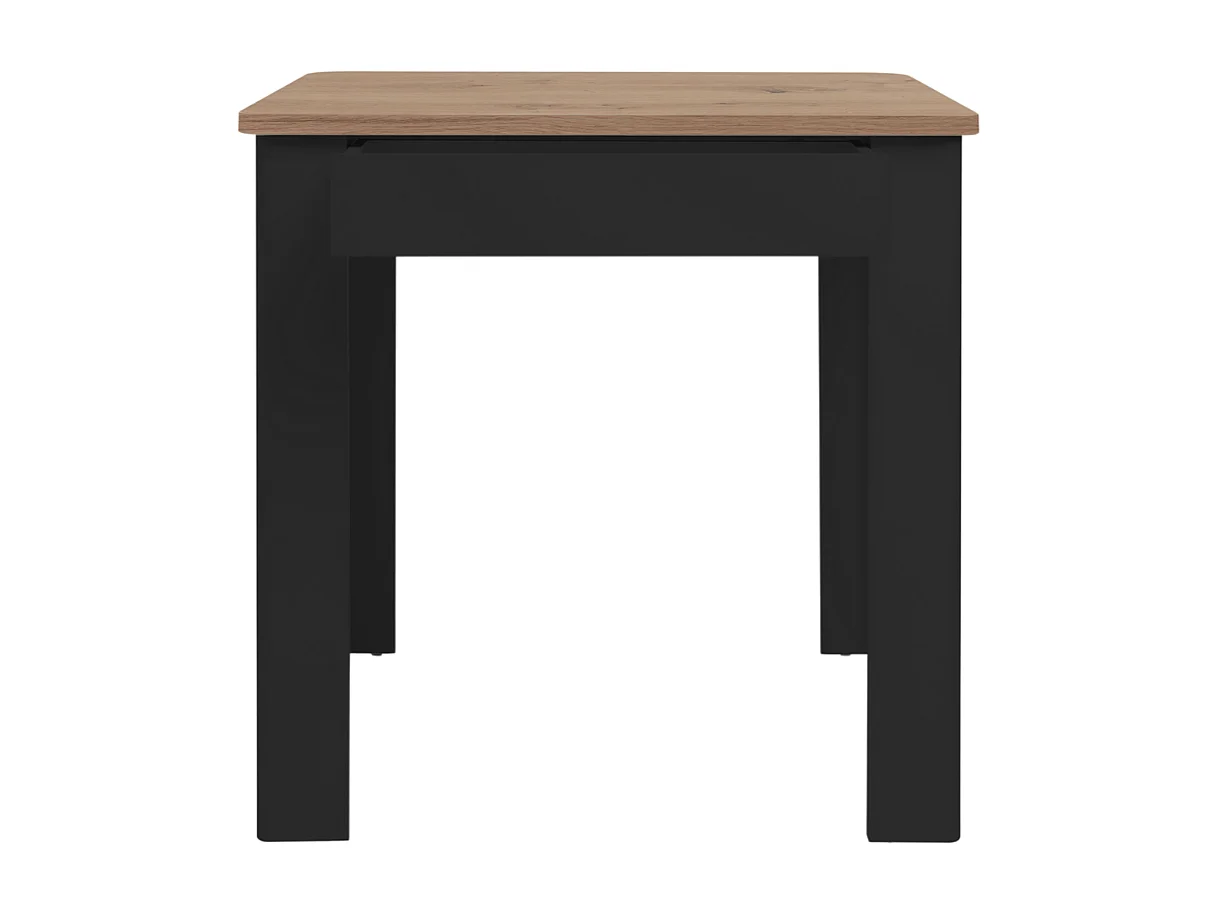 Eettafel met vierkant tafelblad van 80x80 cm en 1 opbergla - SKARA