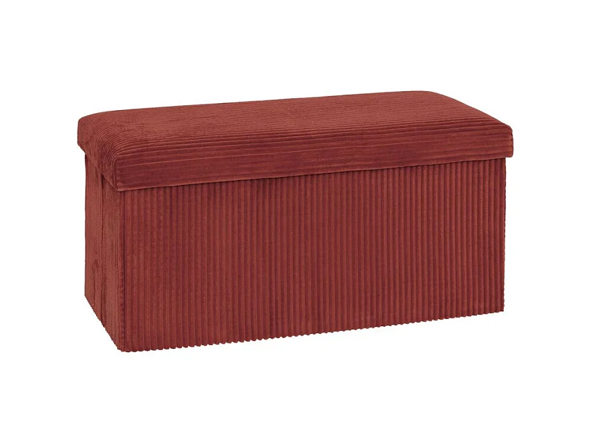 Pouf pliant double Arum côtelé 76 x 38 cm ambre Atmosphera