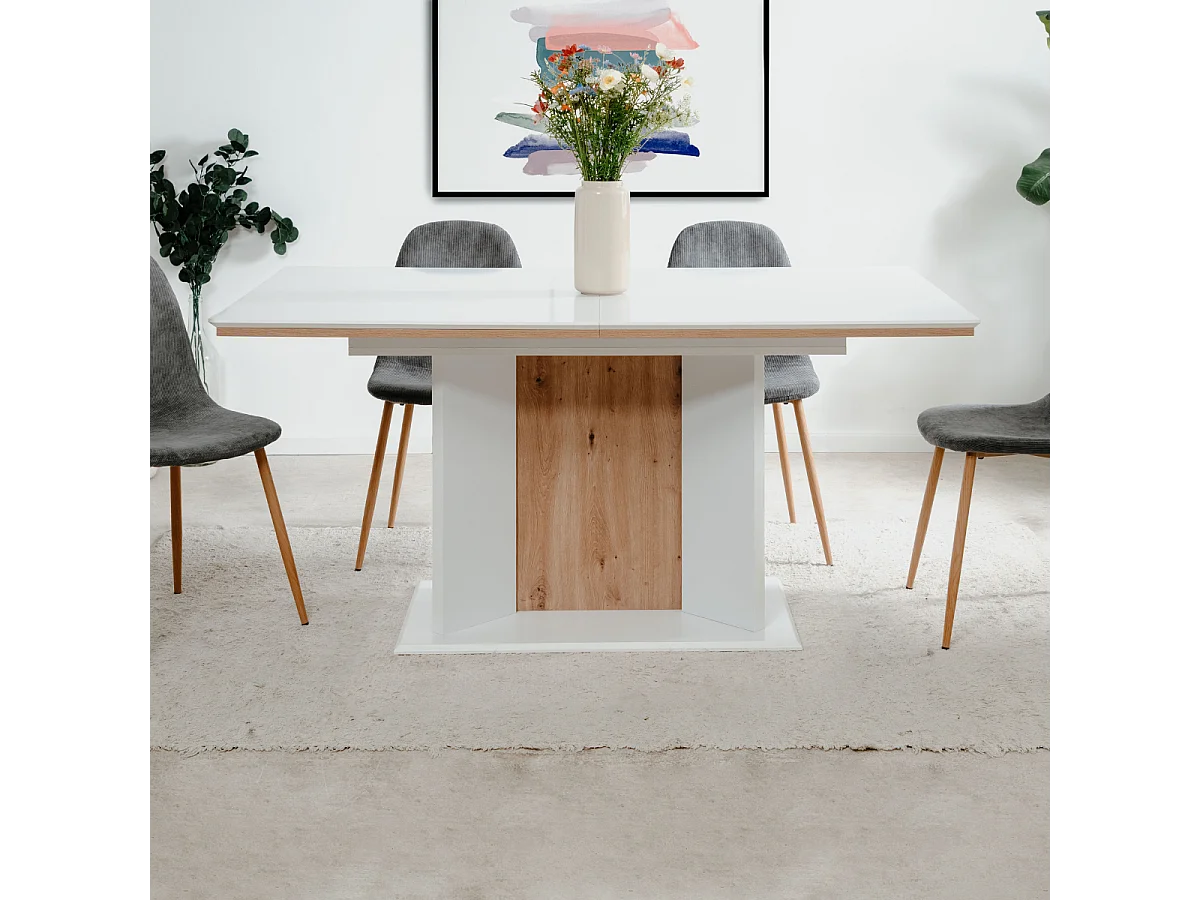 Uitschuifbare eettafel van 160 tot 200 cm met automatische opening – NOVARA