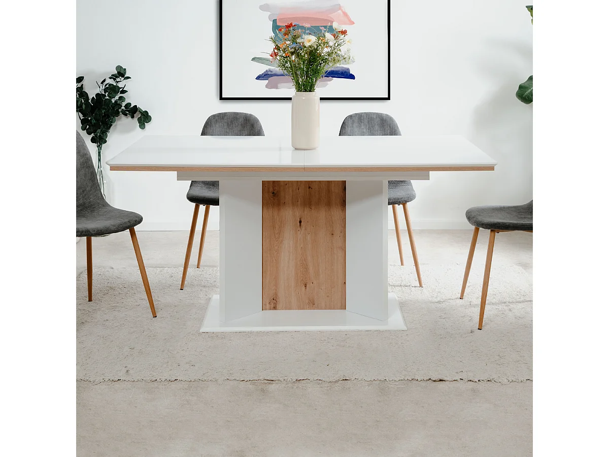 Ausziehbarer Esstisch von 160 bis 200 cm mit automatischer Öffnung – NOVARA