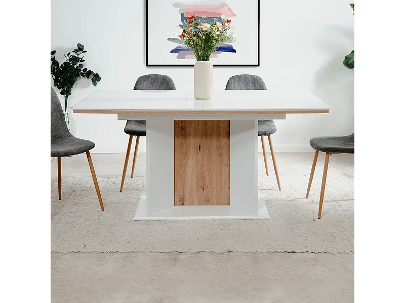 Ausziehbarer Esstisch von 160 bis 200 cm mit automatischer Öffnung – NOVARA