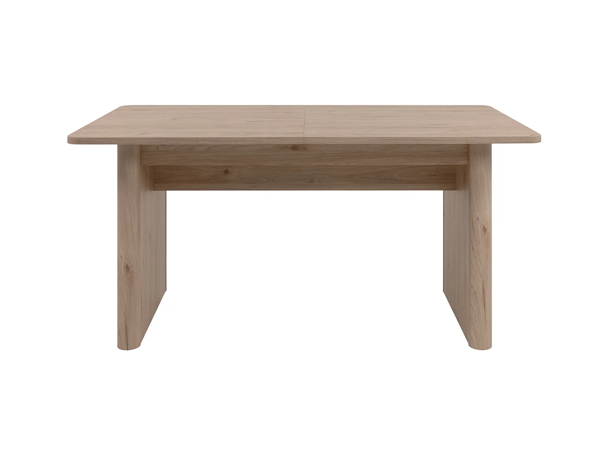 Table à manger extensible de 160 à 200 cm décor chêne et travertin - SAI