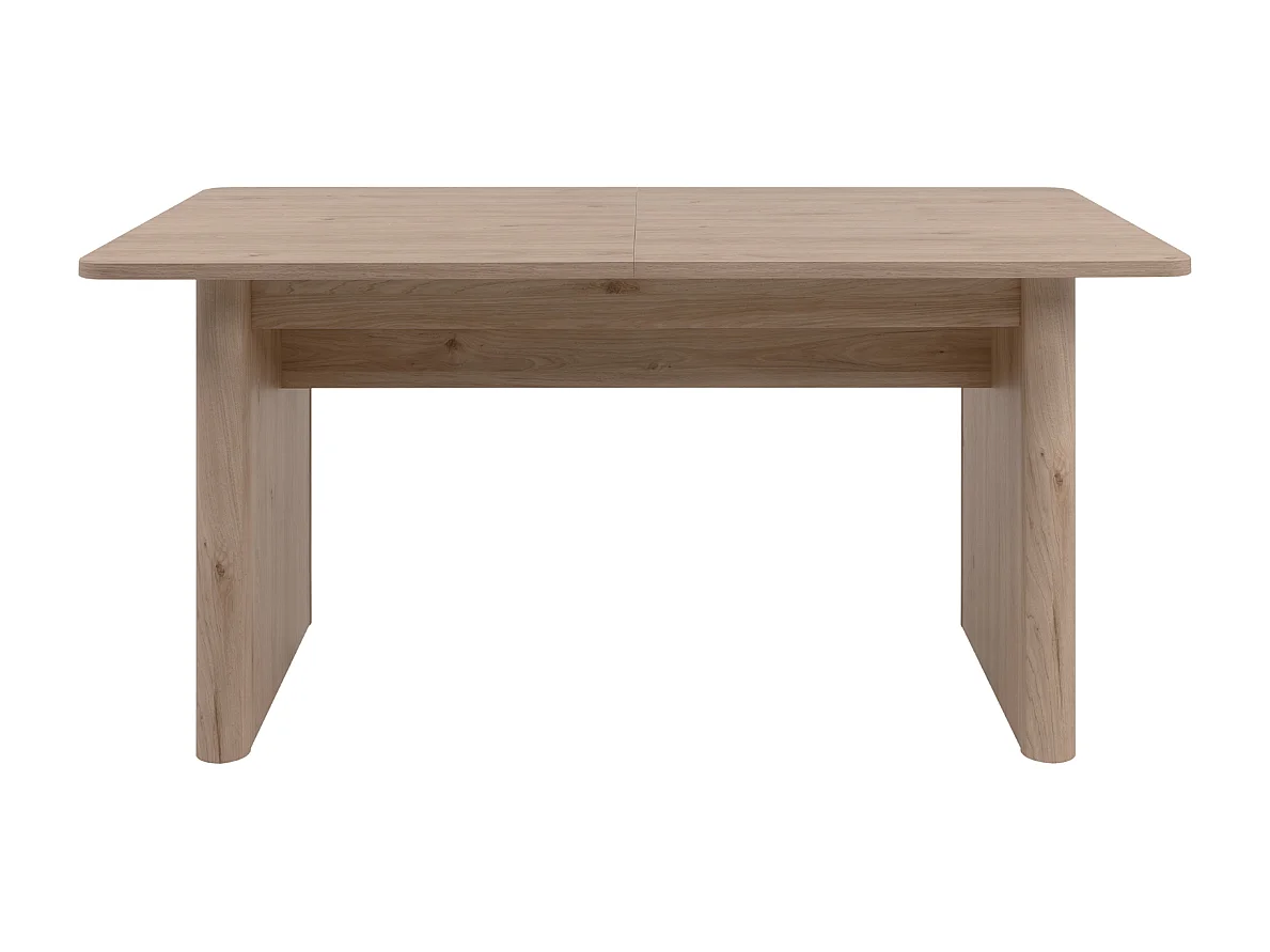 Table à manger extensible de 160 à 200 cm décor chêne et travertin - SAI