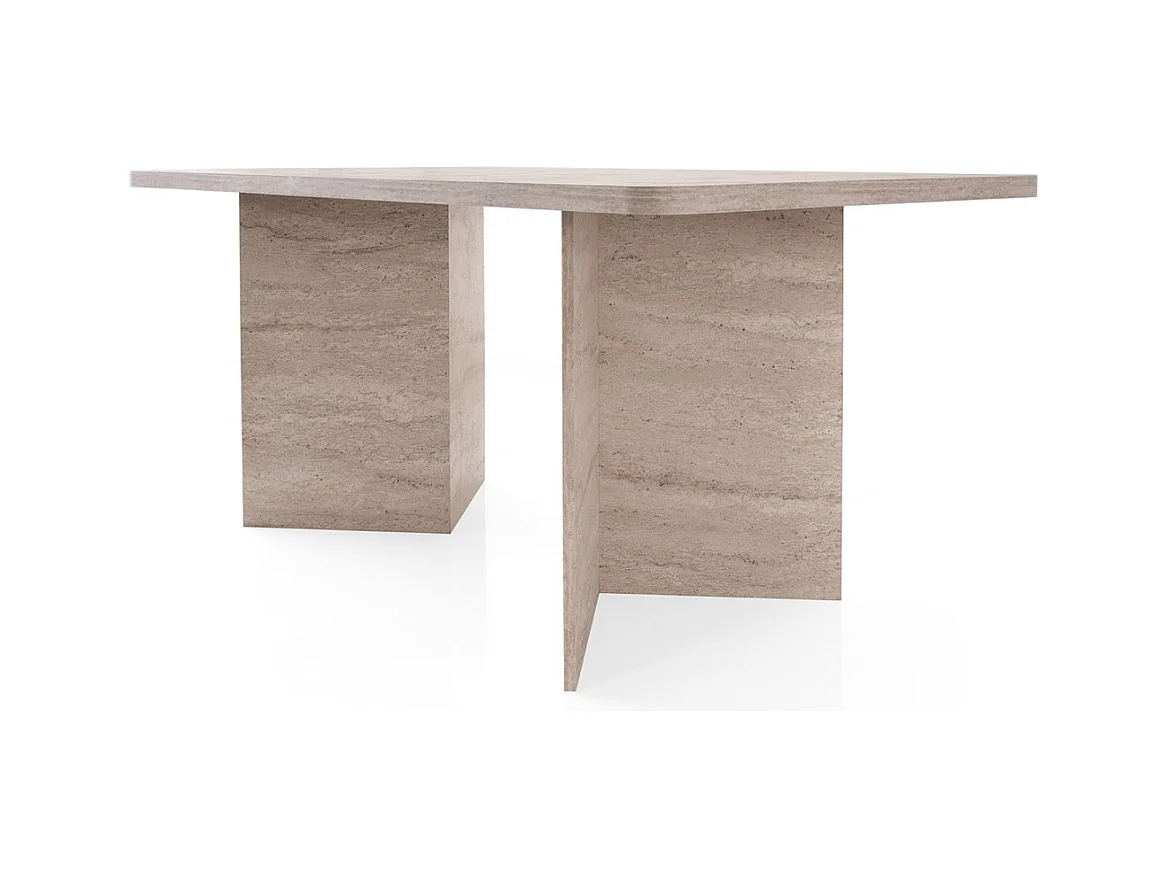 Table à manger avec plateau rectangulaire et 2 pieds L180 cm - LOFT