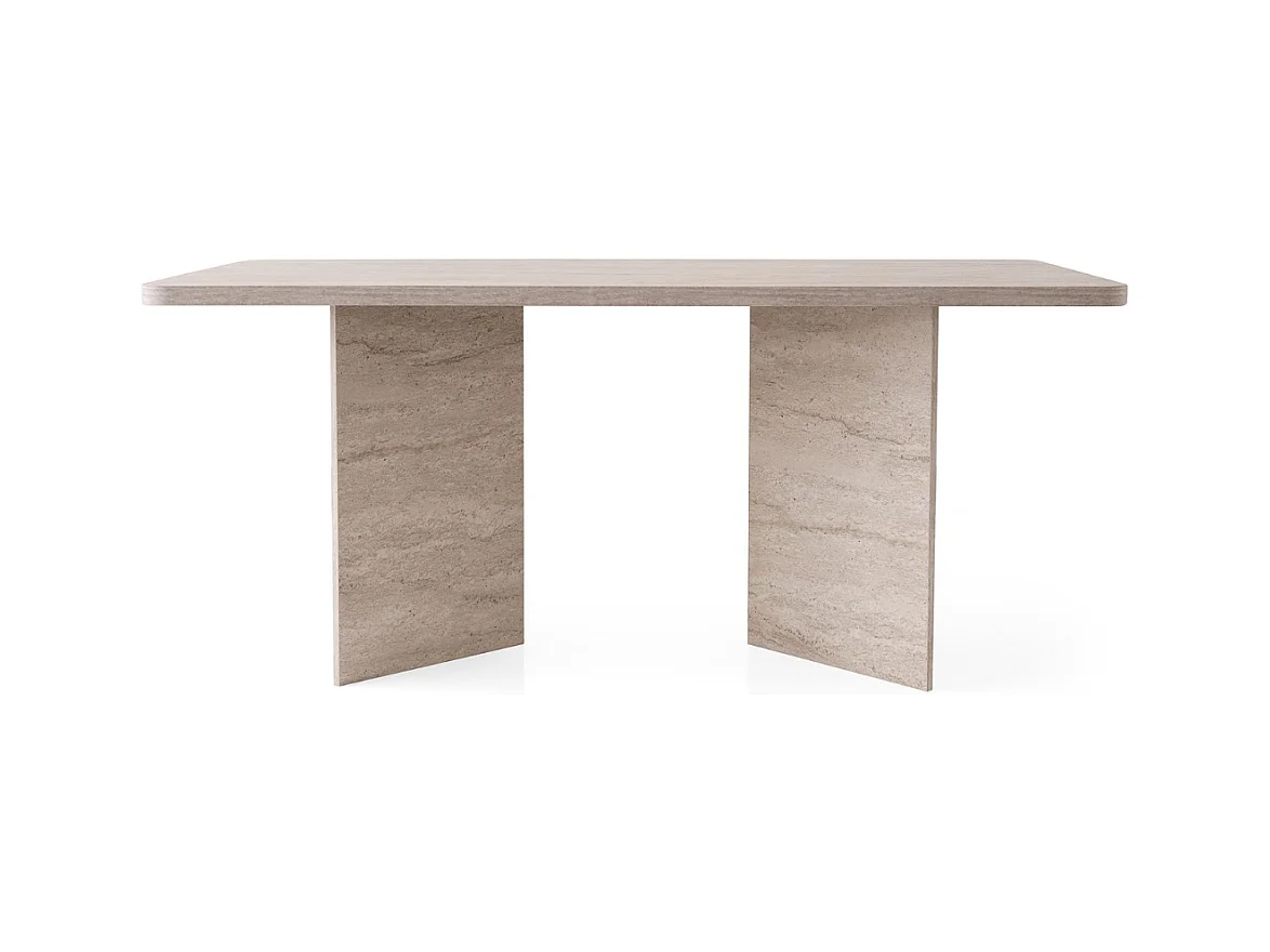 Table à manger avec plateau rectangulaire et 2 pieds L180 cm - LOFT