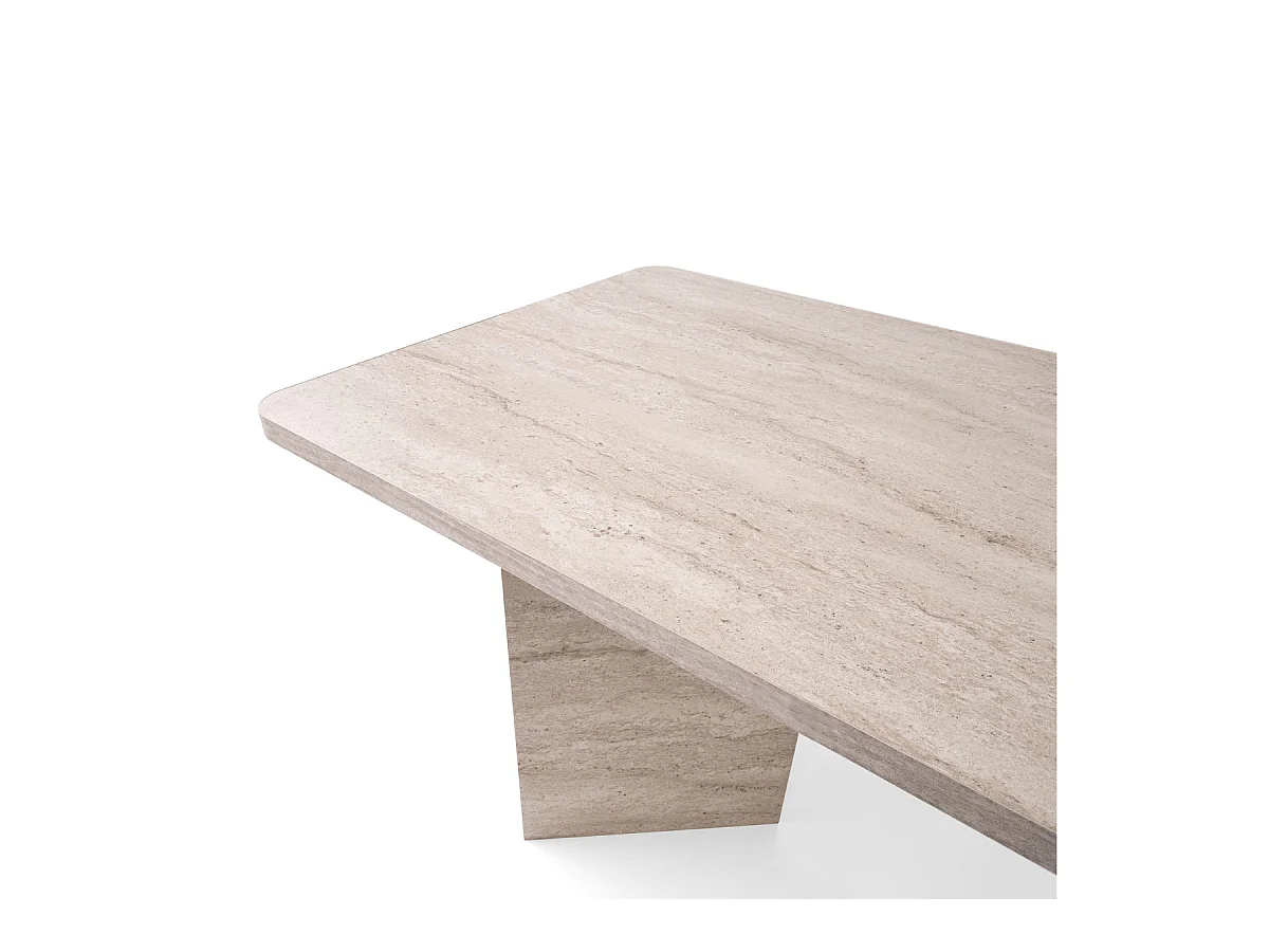 Table à manger avec plateau rectangulaire et 2 pieds L180 cm - LOFT