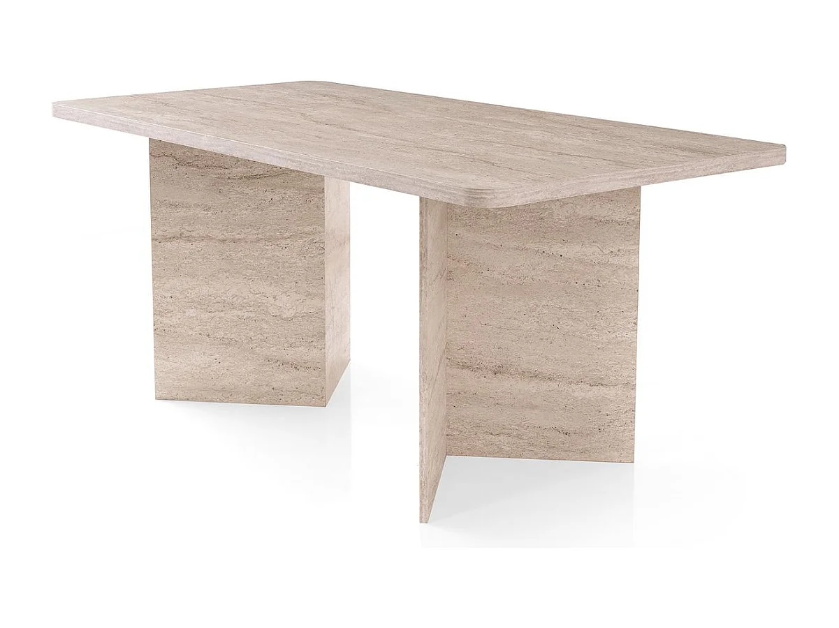 Table à manger avec plateau rectangulaire et 2 pieds L180 cm - LOFT