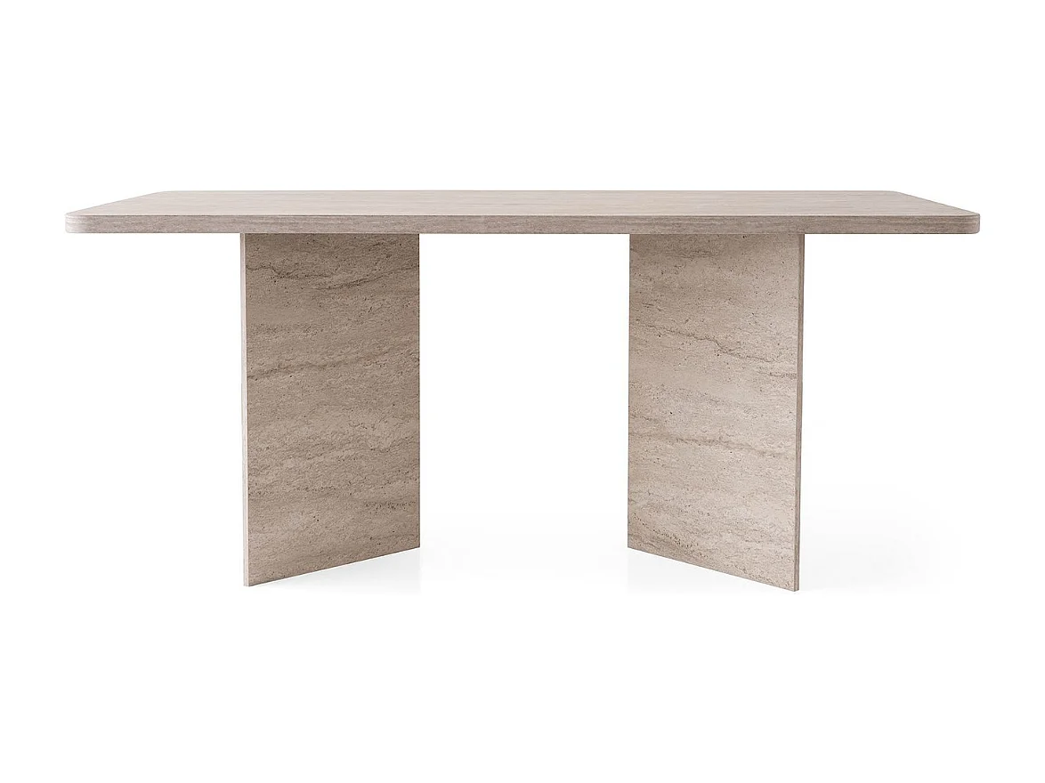 Table à manger avec plateau rectangulaire et 2 pieds L180 cm - LOFT