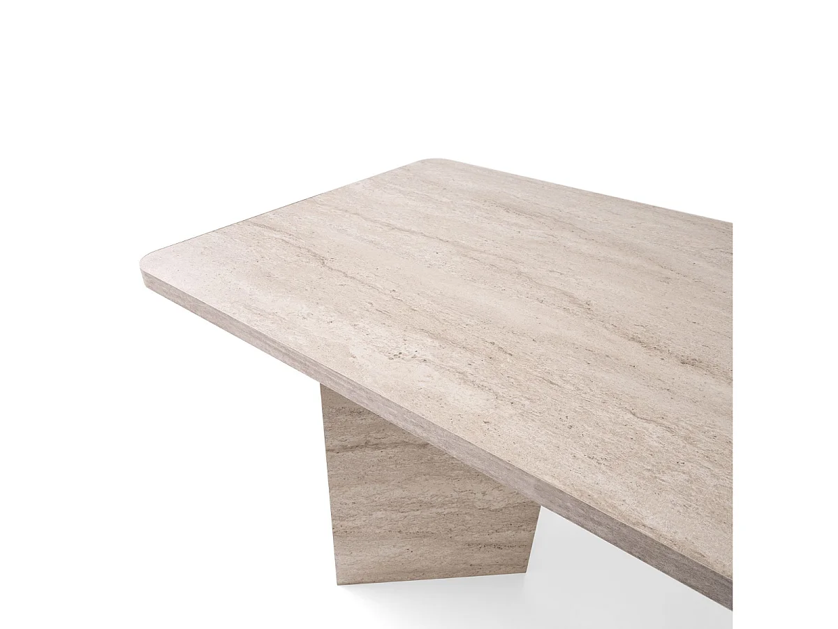 Table à manger avec plateau rectangulaire et 2 pieds L180 cm - LOFT