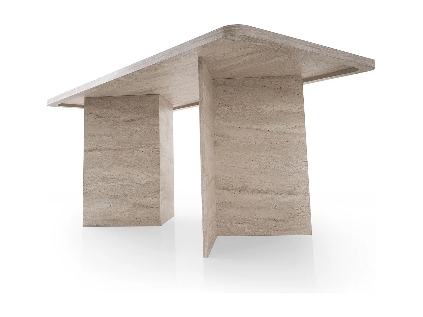 Esstisch mit rechteckiger Platte und 2 Beinen L180 cm - LOFT