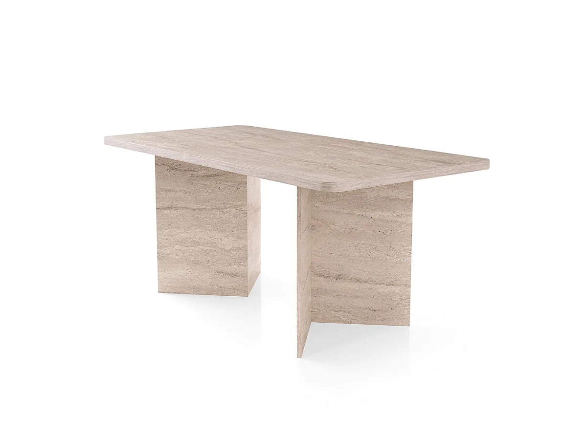 Eettafel met rechthoekig blad en 2 poten L180 cm - LOFT