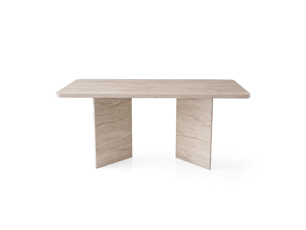 Eettafel met rechthoekig blad en 2 poten L180 cm - LOFT