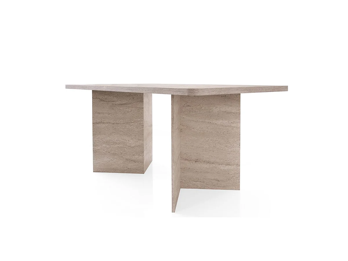 Eettafel met rechthoekig blad en 2 poten L180 cm - LOFT