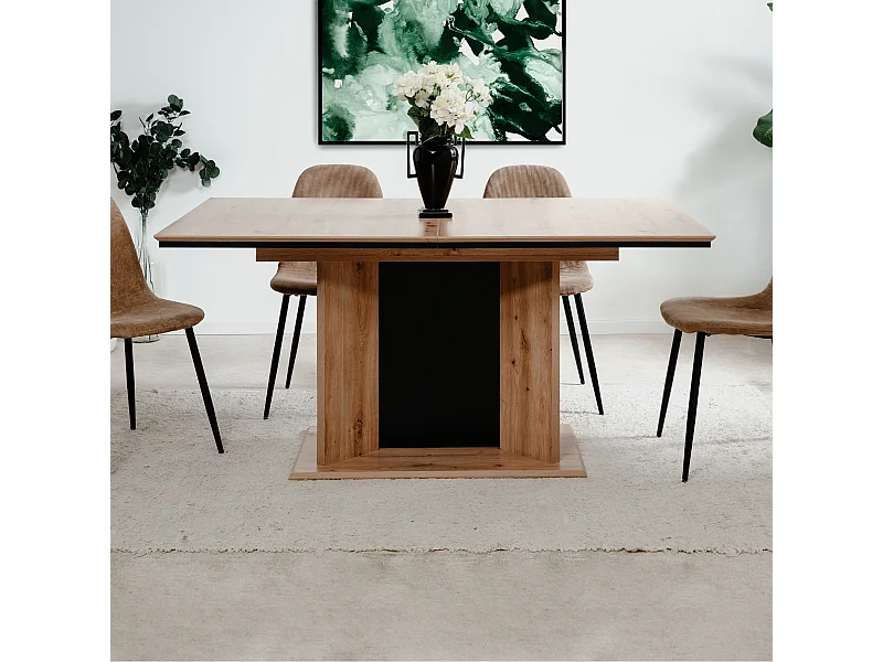 Uitschuifbare eettafel van 160 tot 200 cm met automatische opening – NOVARA